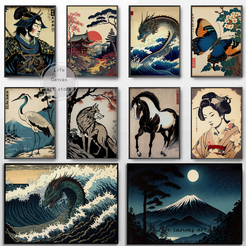Vintage Japanese Style Ukiyo-e - مراجعة Japanese Lifestyle Home وسعره