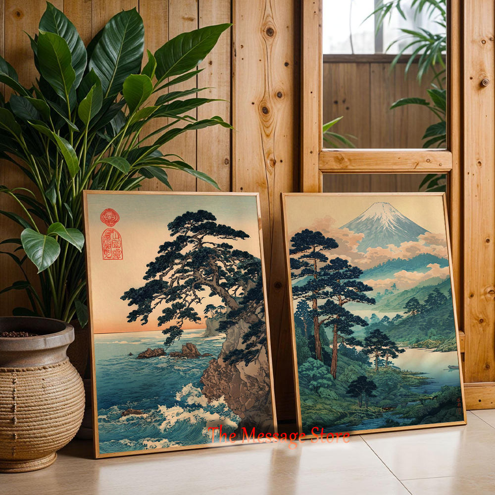 Vintage Japanese Forest Pine T - مراجعة Japanese Traditional Lifestyle وسعره