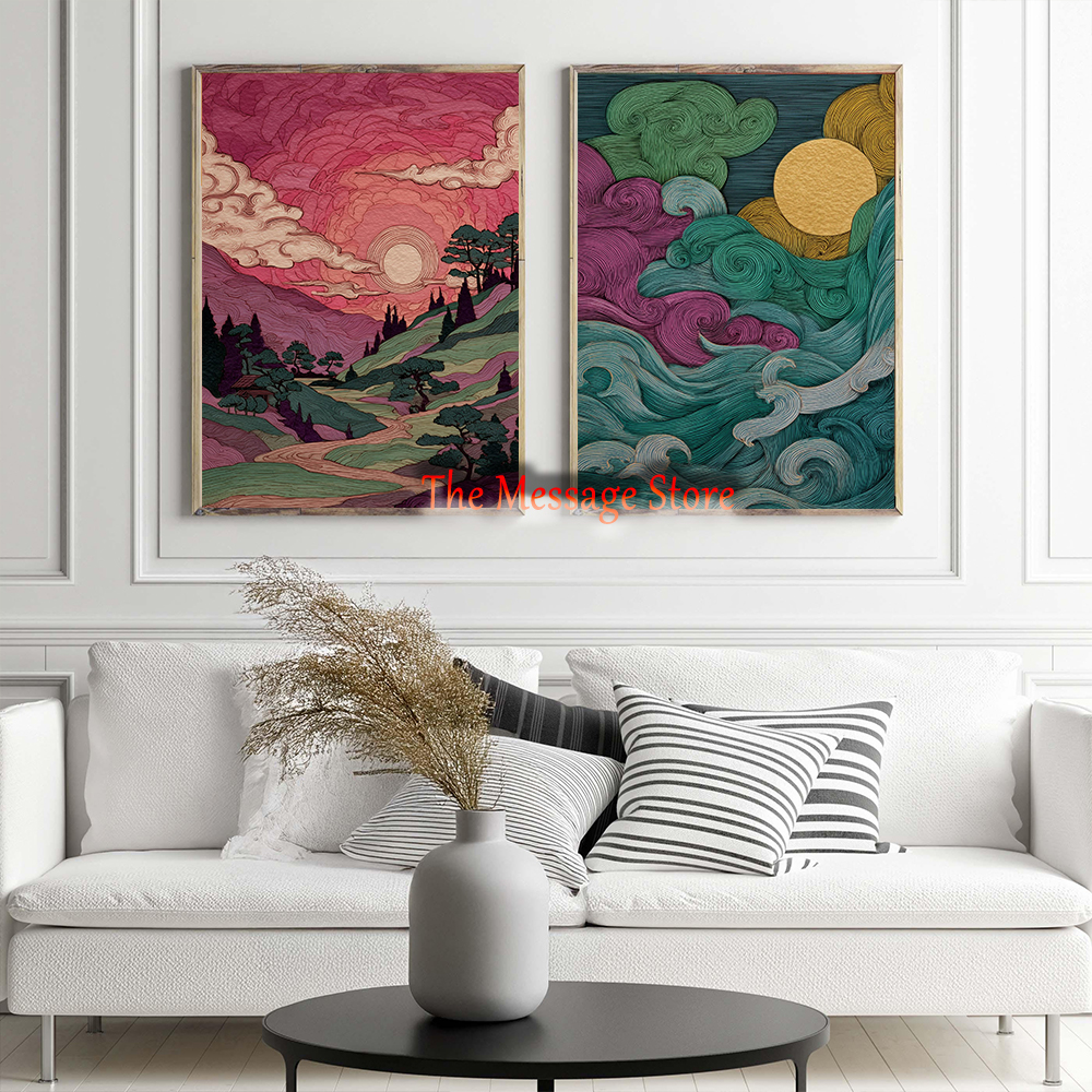 Japanese Landscape Abstract Go - مراجعة Japanese Lifestyle Home وسعره